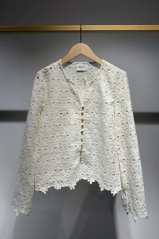 Blusa Louvre de Guipur Blanco