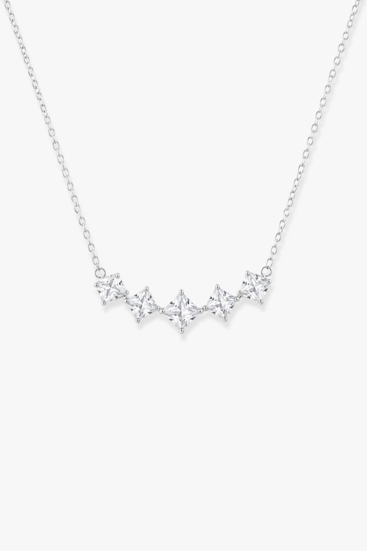 Collar Mónaco zirconitas plata 925 y acero inoxidable