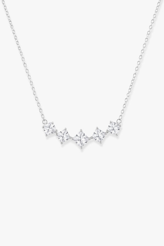 Collar Mónaco zirconitas plata 925 y acero inoxidable