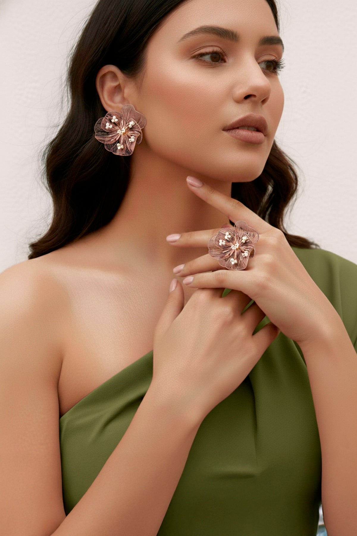 Anillo Camélia Rosa