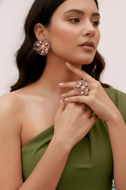 Anillo Camélia Rosa