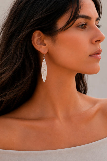 Pendientes Singapur de Plata 925 y Nácar