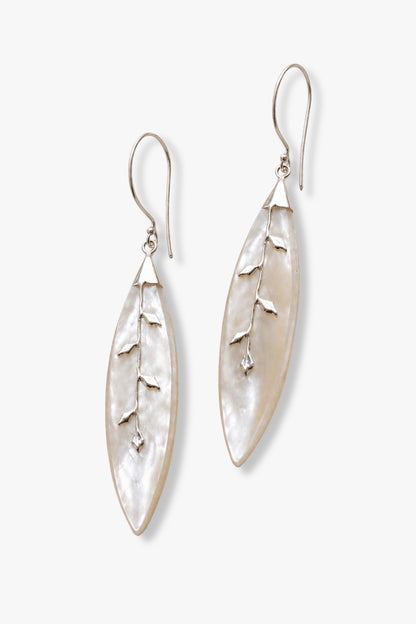 Pendientes Singapur de nácar y plata 925