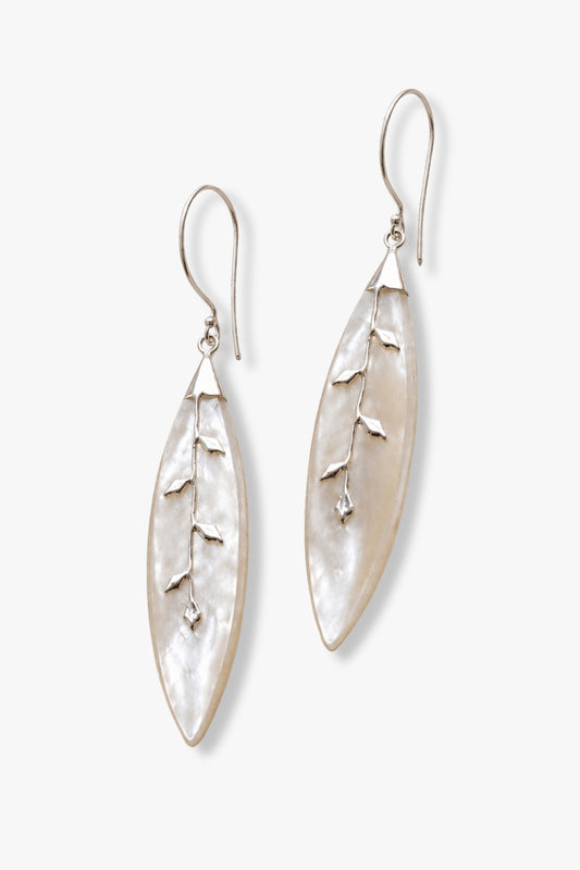 Pendientes Singapur de nácar y plata 925