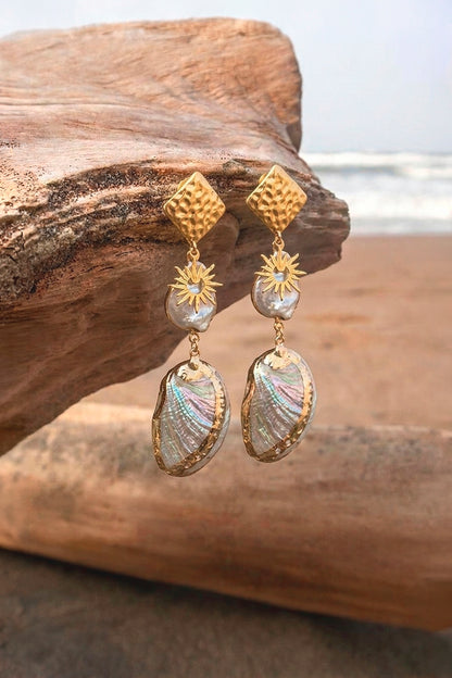 Pendientes Atlantis Mejillón y Acero Inoxidable