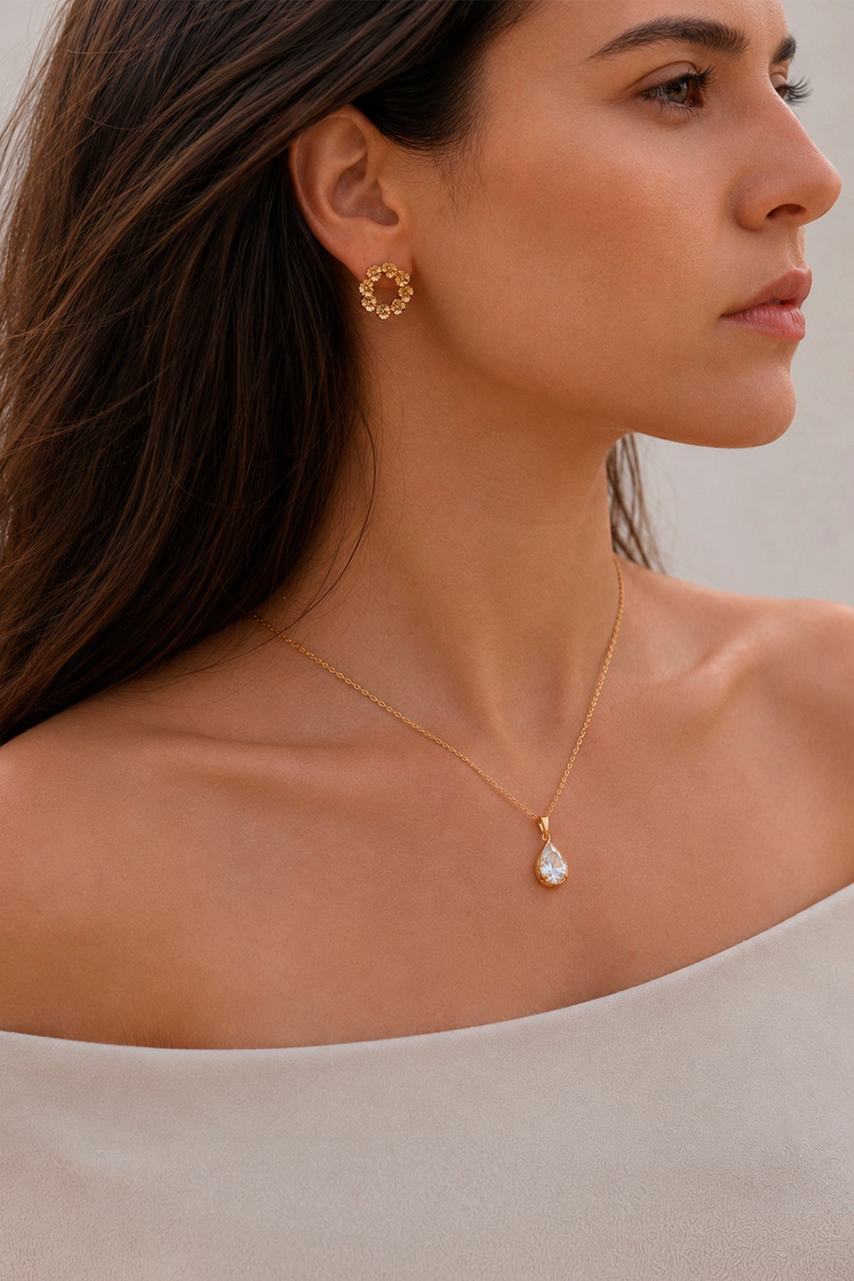 Collar Montecarlo Zirconita Baño de Oro